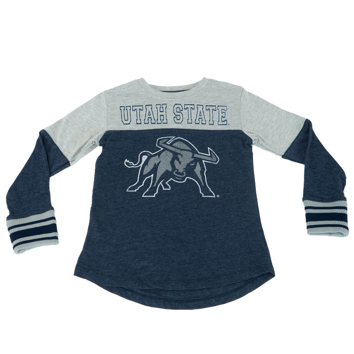 Youth Girls' Utah State Aggie Bull Long-Sleeve T-Shirt